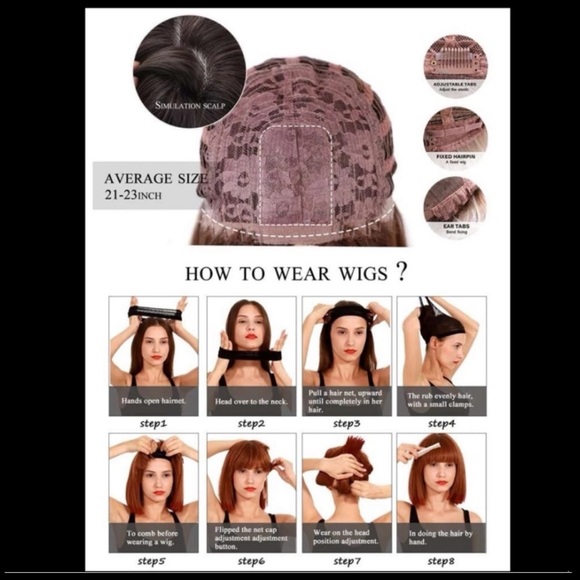 15” Light Brown Wavy Shoulder Length Synthetic Heat Resistant Wig With Bangs - Picture 10 of 11